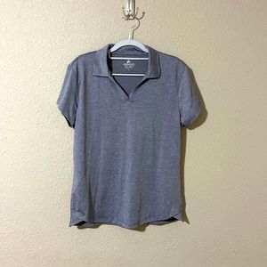 women’s grey tennis polo
